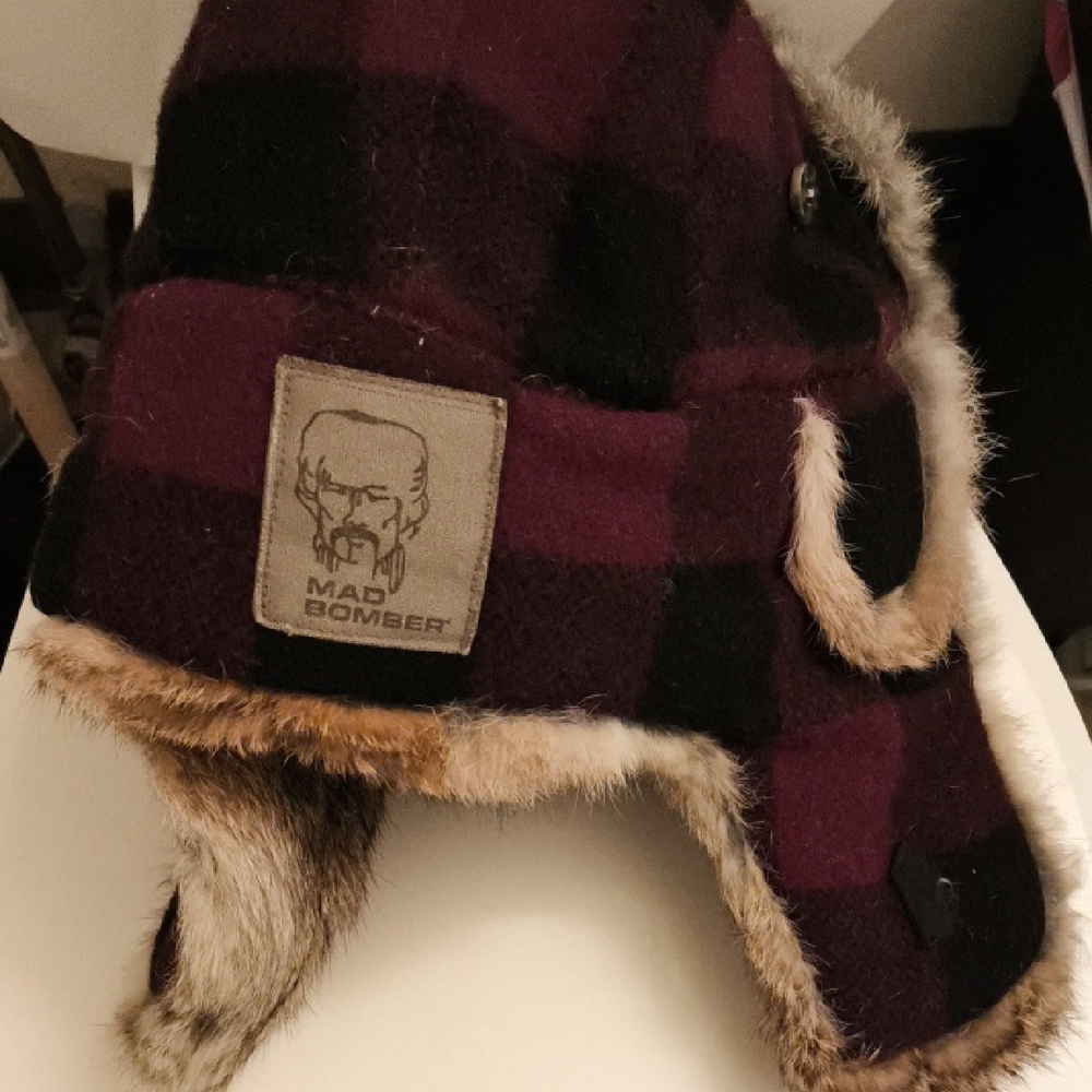 Mad Bomber Real Rabbit Fur Hat